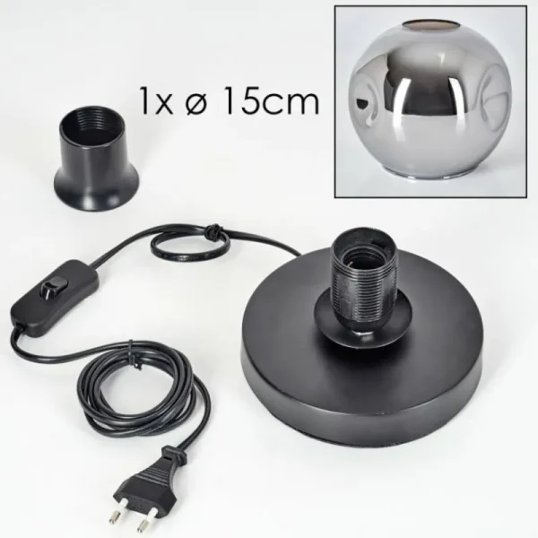 hofstein Ripoll Lampe à poser Noir, 1 lumière* Lampes En Verre