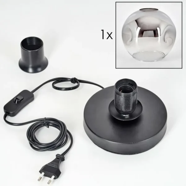 hofstein Ripoll Lampe à poser Noir, 1 lumière* Lampes En Verre