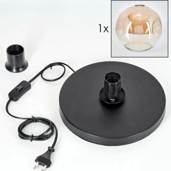 hofstein Ripoll Lampe à poser Noir, 1 lumière* Lampes En Verre