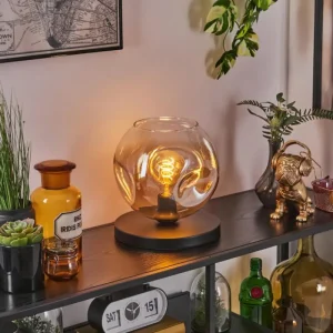 hofstein Ripoll Lampe à poser Noir, 1 lumière* Lampes En Verre