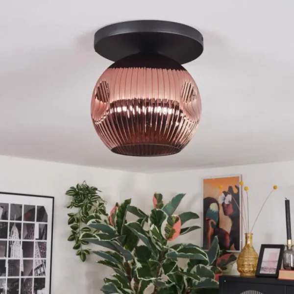 hofstein Ripoll Plafonnier, Boule lumineuse Cuivré, 1 lumière* Lampes Modernes