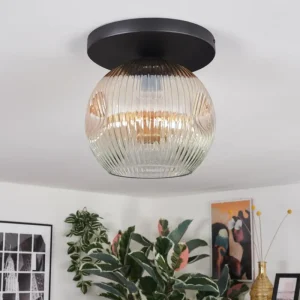 hofstein Ripoll Plafonnier, Boule lumineuse Ambre, Clair, 1 lumière* Lampes Modernes