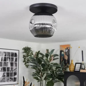 hofstein Ripoll Plafonnier, Boule lumineuse Chrome, Fumé, 1 lumière* Lampes Modernes