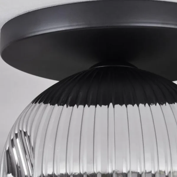 hofstein Ripoll Plafonnier, Boule lumineuse Chrome, Clair, Fumé, 1 lumière* Lampes Modernes