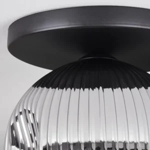 hofstein Ripoll Plafonnier, Boule lumineuse Chrome, Fumé, 1 lumière* Lampes Modernes