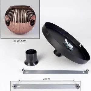 hofstein Ripoll Plafonnier, Boule lumineuse Cuivré, 1 lumière* Lampes Modernes