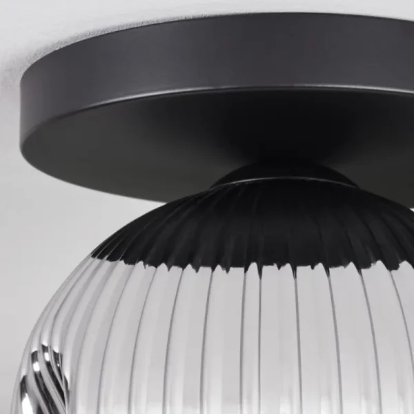 hofstein Ripoll Plafonnier, Boule lumineuse Chrome, Fumé, 1 lumière* Lampes Modernes