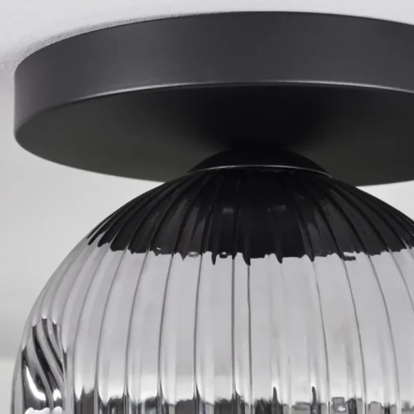 hofstein Ripoll Plafonnier, Boule lumineuse Fumé, 1 lumière* Lampes Modernes