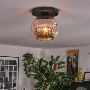 hofstein Ripoll Plafonnier, Boule lumineuse Chrome, Fumé, 1 lumière* Lampes Modernes