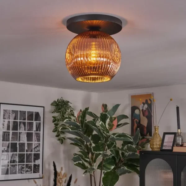 hofstein Ripoll Plafonnier, Boule lumineuse Cuivré, 1 lumière* Lampes Modernes