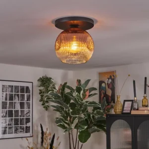 hofstein Ripoll Plafonnier, Boule lumineuse Clair, Cuivré, 1 lumière* Lampes Modernes