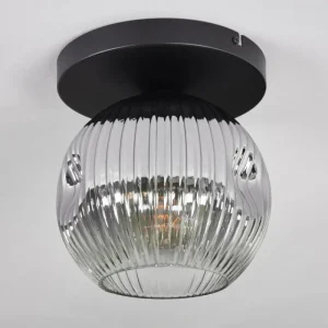hofstein Ripoll Plafonnier, Boule lumineuse Clair, Fumé, 1 lumière* Lampes Modernes