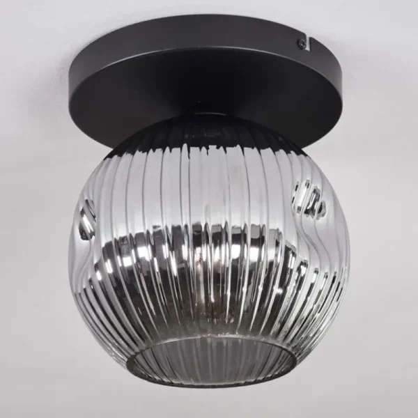 hofstein Ripoll Plafonnier, Boule lumineuse Fumé, 1 lumière* Lampes Modernes