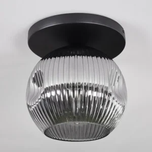 hofstein Ripoll Plafonnier, Boule lumineuse Fumé, 1 lumière* Lampes Modernes
