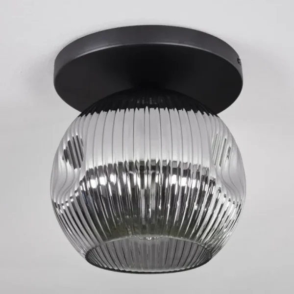 hofstein Ripoll Plafonnier, Boule lumineuse Fumé, 1 lumière* Lampes Modernes