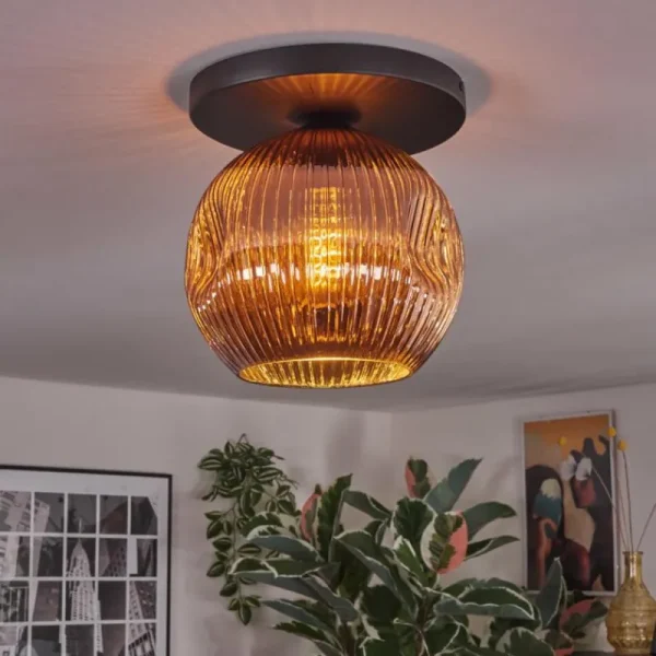hofstein Ripoll Plafonnier, Boule lumineuse Cuivré, 1 lumière* Lampes Modernes