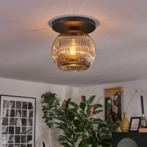 hofstein Ripoll Plafonnier, Boule lumineuse Fumé, 1 lumière* Lampes Modernes