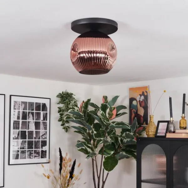 hofstein Ripoll Plafonnier, Boule lumineuse Cuivré, 1 lumière* Lampes Modernes
