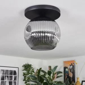 hofstein Ripoll Plafonnier, Boule lumineuse Fumé, 1 lumière* Lampes Modernes