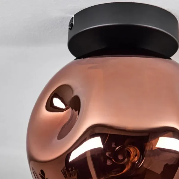 hofstein Ripoll Plafonnier Cuivré, 1 lumière* Lampes En Verre