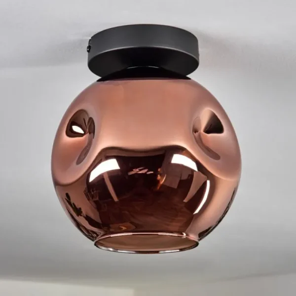 hofstein Ripoll Plafonnier Cuivré, 1 lumière* Lampes En Verre