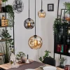 hofstein Ripoll Suspension, Boule lumineuse, Suspension Ambre, Fumé, 3 lumières* Lampes Modernes