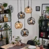 hofstein Ripoll Suspension, Boule lumineuse, Suspension grappe Ambre, Fumé, 5 lumières* Lampes Modernes