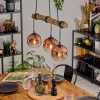 hofstein Ripoll Suspension, Boule lumineuse, Suspension Écru, Noir, 3 lumières* Lampes Modernes