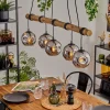 hofstein Ripoll Suspension, Boule lumineuse, Suspension Écru, Noir, 5 lumières* Lampes Modernes