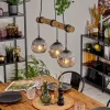 hofstein Ripoll Suspension, Boule lumineuse, Suspension Écru, Noir, 3 lumières* Lampes Modernes