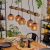 hofstein Ripoll Suspension, Boule lumineuse, Suspension Écru, Noir, 5 lumières* Lampes Modernes