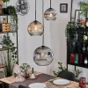 hofstein Ripoll Suspension, Boule lumineuse, Suspension, Suspension grappe Ambre, Clair, Fumé, 3 lumières* Lampes Modernes