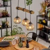 hofstein Ripoll Suspension, Boule lumineuse, Suspension Écru, Noir, 3 lumières* Lampes Modernes