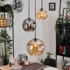 hofstein Ripoll Suspension, Boule lumineuse, Suspension grappe Ambre, Fumé, 3 lumières* Lampes Modernes