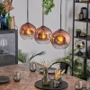 hofstein Ripoll Suspension, Boule lumineuse, Suspension Clair, Cuivré, 3 lumières* Lampes En Verre