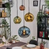 hofstein Ripoll Suspension, Boule lumineuse, Suspension grappe Bleu, Or, Vert, Cuivré, 4 lumières* Lampes En Verre