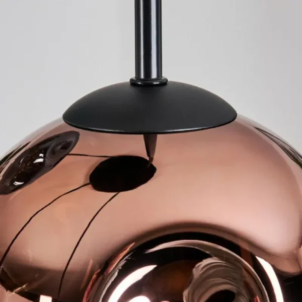 hofstein Ripoll Suspension, Boule lumineuse, Suspension grappe Bleu, Or, Vert, Cuivré, 4 lumières* Lampes En Verre