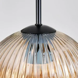hofstein Ripoll Suspension, Boule lumineuse, Suspension, Suspension grappe Ambre, Clair, Fumé, 3 lumières* Lampes Modernes