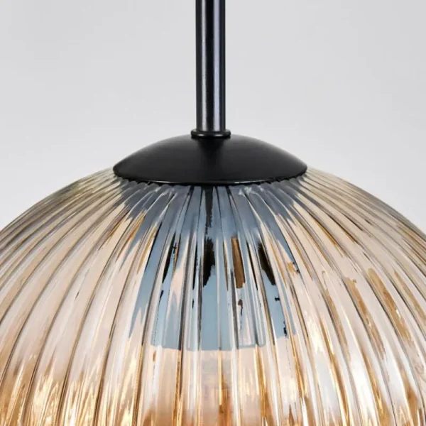 hofstein Ripoll Suspension, Boule lumineuse, Suspension, Suspension grappe Ambre, Clair, Fumé, 3 lumières* Lampes Modernes