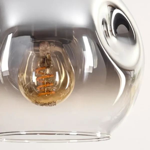 hofstein Ripoll Suspension, Boule lumineuse, Suspension Écru, Noir, 3 lumières* Lampes Modernes