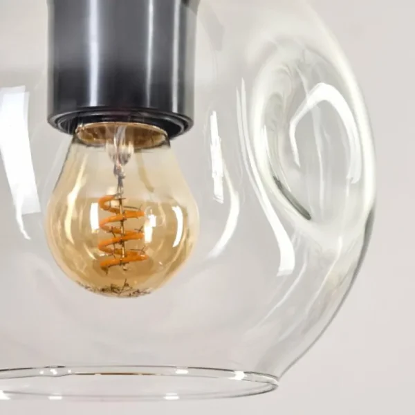 hofstein Ripoll Suspension, Boule lumineuse, Suspension Écru, Noir, 3 lumières* Lampes Modernes