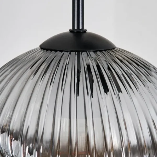 hofstein Ripoll Suspension, Boule lumineuse, Suspension grappe Ambre, Clair, Fumé, 5 lumières* Lampes Modernes