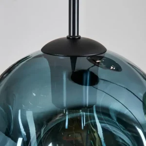 hofstein Ripoll Suspension, Boule lumineuse, Suspension grappe Bleu, Or, Vert, Cuivré, 4 lumières* Lampes En Verre