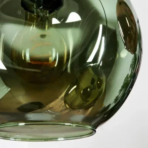 hofstein Ripoll Suspension, Boule lumineuse, Suspension grappe Bleu, Or, Vert, Cuivré, 4 lumières* Lampes En Verre