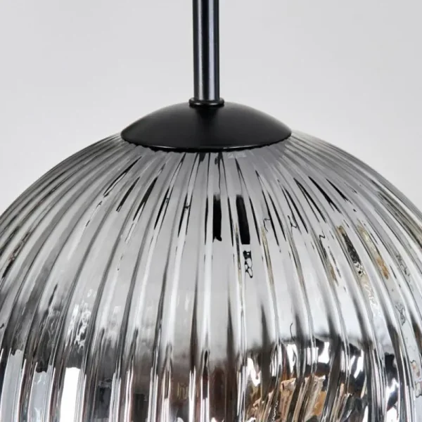 hofstein Ripoll Suspension, Boule lumineuse, Suspension grappe Ambre, Clair, Fumé, 3 lumières* Lampes Modernes