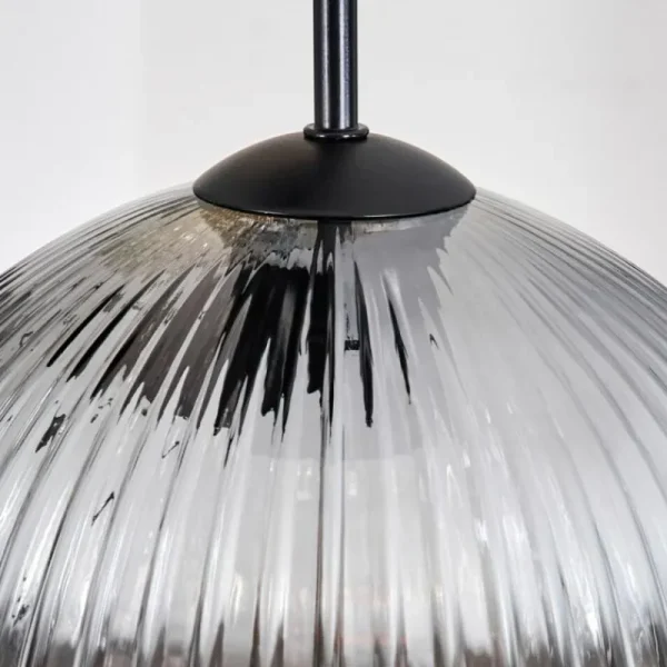 hofstein Ripoll Suspension, Boule lumineuse, Suspension grappe Ambre, Clair, Fumé, 5 lumières* Lampes Modernes
