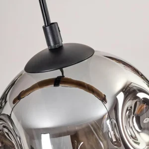 hofstein Ripoll Suspension, Boule lumineuse, Suspension Écru, Noir, 3 lumières* Lampes Modernes