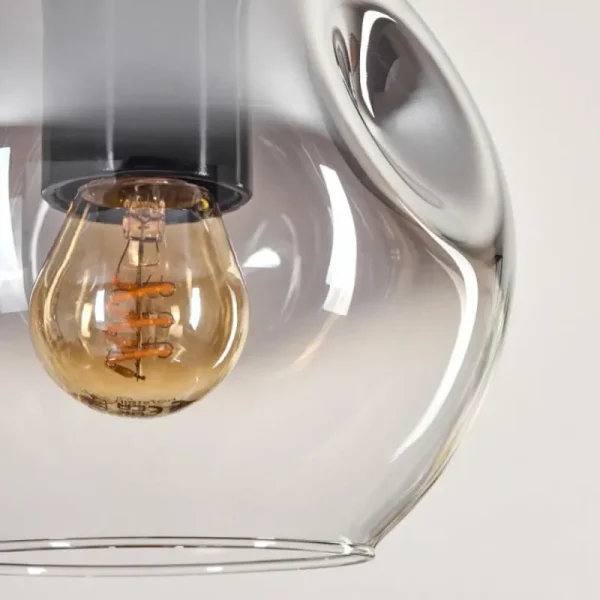 hofstein Ripoll Suspension, Boule lumineuse, Suspension Clair, Fumé, 5 lumières* Lampes Modernes