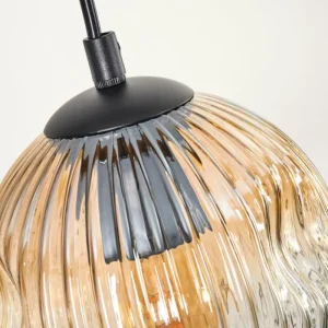 hofstein Ripoll Suspension, Boule lumineuse, Suspension Écru, Noir, 3 lumières* Lampes Modernes
