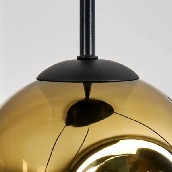 hofstein Ripoll Suspension, Boule lumineuse, Suspension grappe Bleu, Or, Vert, Cuivré, 4 lumières* Lampes En Verre
